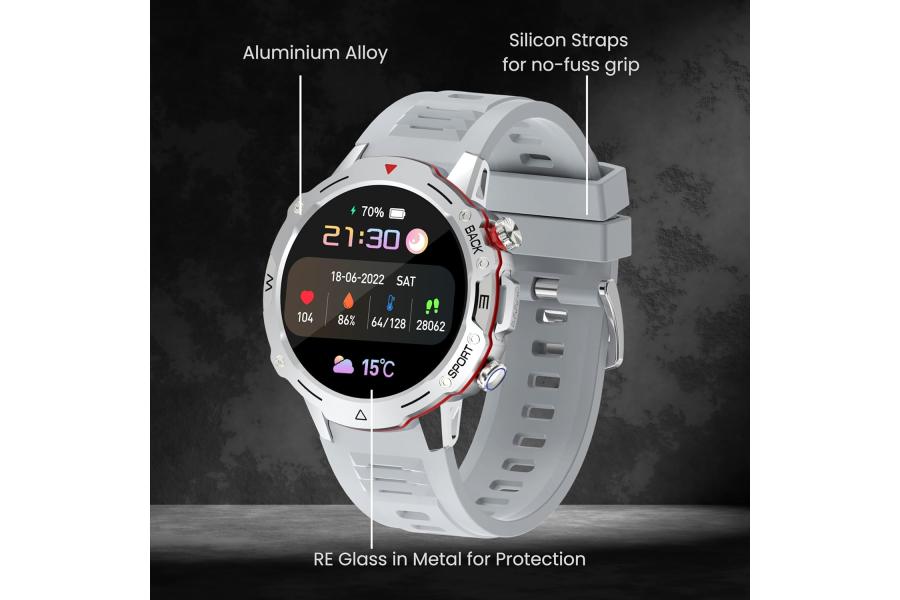 LED Display, Bluetooth Calling, IP67 Waterproof, Heart Rate & SpO2 M