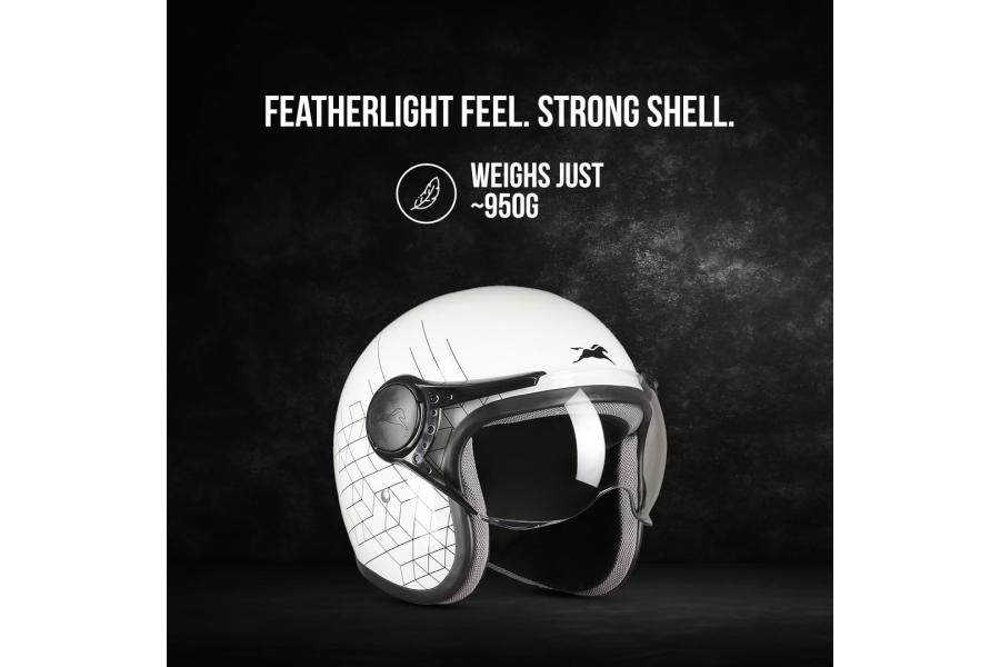 TVS Cruisetown Open Face Helmet Half Face Helmet for Riders
