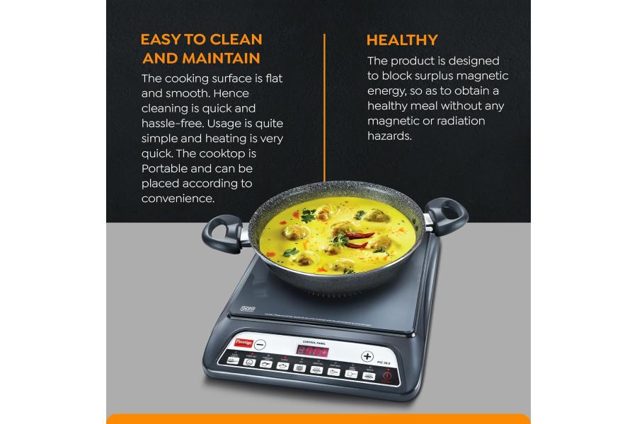 Prestige PIC 20 1600 Watts Induction Cooktop | 4KV Surge Protection | 