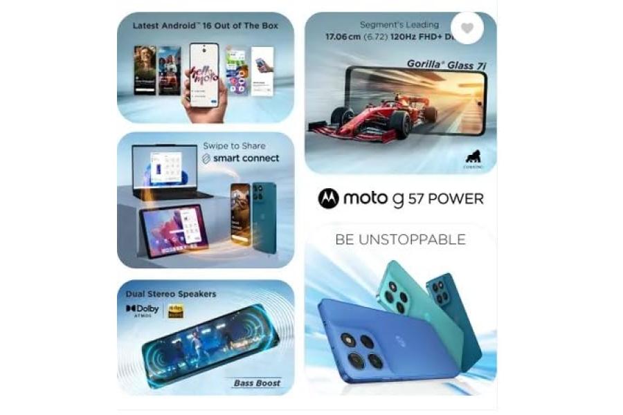Motorola G57 Power 5G (Corsair, 8GB RAM, 128GB Storage)