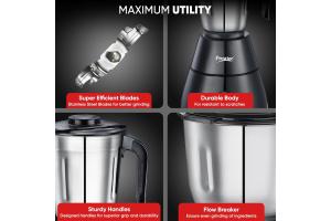 Prestige Apex 500W Mixer Grinder with 3 Stainless Steel Jars |