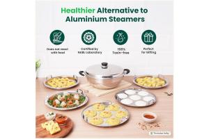 The Indus Valley Stainless Steel Idli Maker/Momo Maker/Multi Kadai